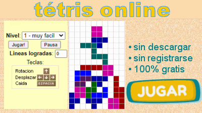 Tetris online con 5 niveles dificultad